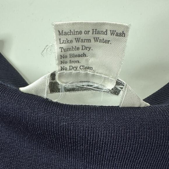 Misook Cardigan Sweater Womens Large Blue Navy Open Slinky Career Church Jacket - Picture 7 of 10